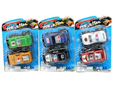 PULL BACK POLICE CAR 2PCS - HP1054843
