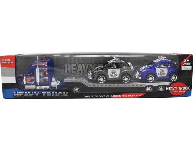 FRICTION TRUCK W/POLICE CAR BLUE/BLACK/RED - HP1054920