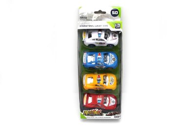 4PCS PULL BACK POLICE CAR  - HP1055235