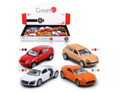 PULL BACK DIE CAST CAR 3COLOR 4ASST 12PCS/DISPLAY BOX - HP1055313