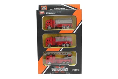 PULL BACK RESCUE TRUCK 3PCS - HP1055407
