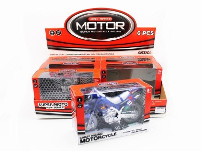 FRICTION MOTOR W/LIGHT & MUSIC 6PCS/DISPLAY BOX RED/ORANGE/BLUE - HP1055492