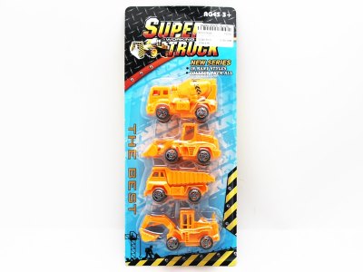 PULL BACK CONSTRUCTION CAR 4PCS - HP1055648