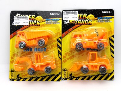PULL BACK CONSTRUCTION CAR 2PCS 4ASST - HP1055651