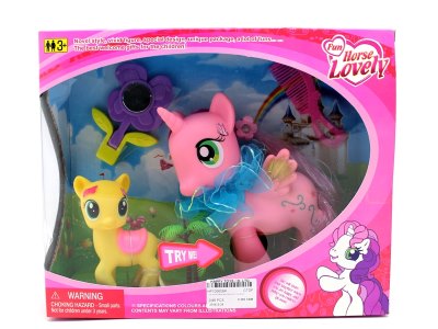 PONY W/LIGHT & MUSIC (INCLUDED BUTTON CELL) RED/PINK - HP1056564