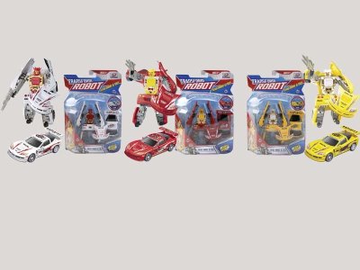 TRANSFORMATIVE CAR W/LIGHT & SOUND RED/YELLOW/WHITE - HP1056862
