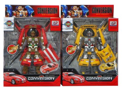 TRANSFORMATIVE CAR W/LIGHT & MUSIC YELLOW/RED INCLUDED BUTTONCELL - HP1056869