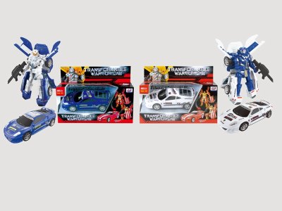TRANSFORMATIVE CAR W/LIGHT & MUSIC BLUE/WHITE INCLUDED BUTTONCELL - HP1056875