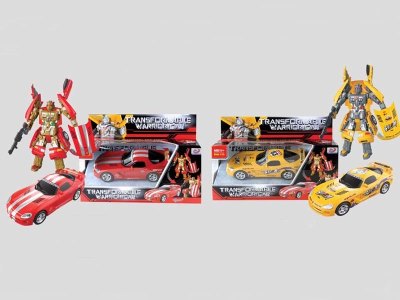 TRANSFORMATIVE CAR W/LIGHT & MUSIC YELLOW/RED INCLUDED BUTTONCELL - HP1056877