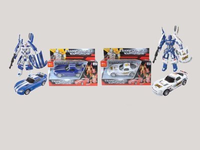 TRANSFORMATIVE CAR W/LIGHT & MUSIC BLUE/WHITE INCLUDED BUTTONCELL - HP1056878