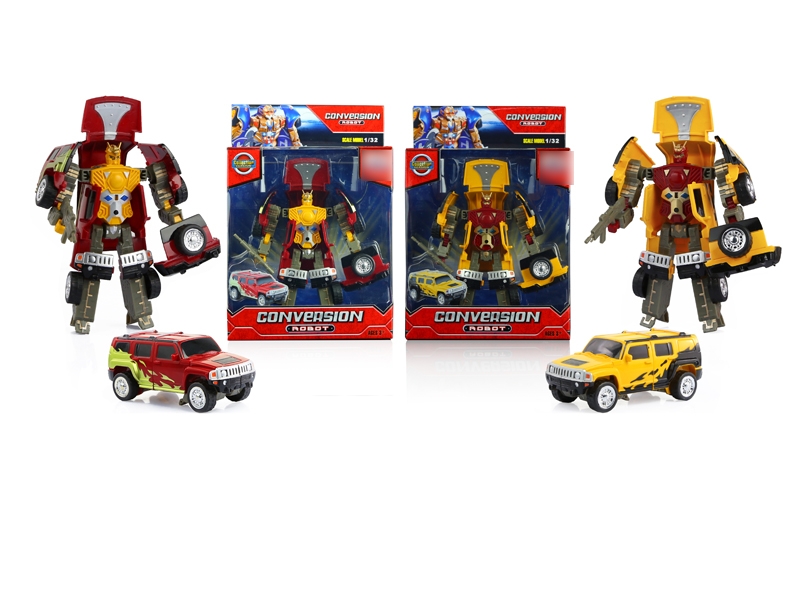 TRANSFORMATIVE CAR W/LIGHT & SOUND YELLOW/RED INCLUDED BUTTONCELL - HP1056881