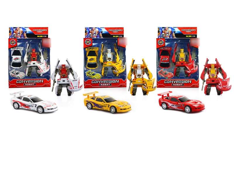TRANSFORMATIVE CAR W/LIGHT&SOUND YELLOW/WHITE/RED INCLUDED BUTTONCELL - HP1056884
