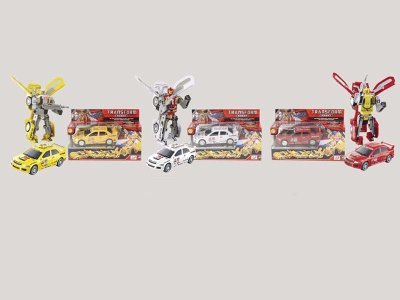 TRANSFORMATIVE CAR W/LIGHT & SOUND YELLOW/WHITE INCLUDED BUTTONCELL - HP1056887