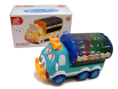 电动3D工程车 黄蓝2色2款混装 - HP1057052