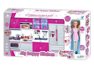 COOKING SET W/LIGHT & MUSIC & DOLL  2*AAA BATTERIES - HP1057765
