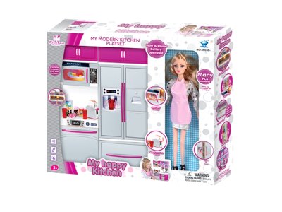 COOKING SET W/LIGHT & MUSIC & DOLL 3*AG13 - HP1057785