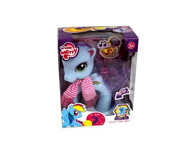 VINYL HORSE W/LIGHT & MUSIC INCLUDED BATTERY RED/BLUE/YELLOW/PURPLE - HP1059420