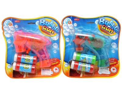 FRICTION BUBBLE GUN W/LIGHT RED/BLUE - HP1059499