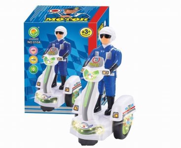 电动万向单警车带灯光带声音 - HP1060173