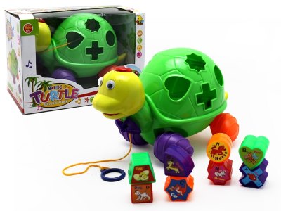 FISH TURTLE BLOCKS W/STRING & LIGHT & MUSIC INCLUDED BUTTONCELL - HP1060475