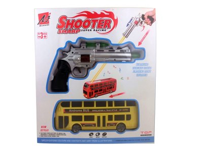 红外线射击电动万向巴士带灯光音乐 红黄2色混装 - HP1061296