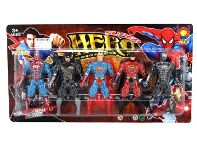 5PCS SUPER HEROES W/LIGHT - HP1061399