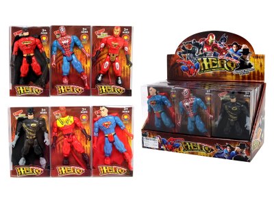 SUPER HEROES W/LIGHT 12PCS DISPLAY BOX - HP1061400