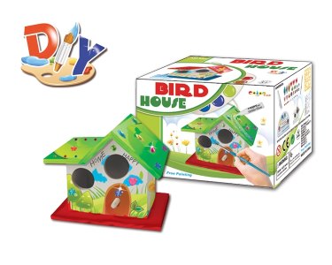 DIY PAINTING WOODEN BIRD HOUSE  - HP1062509
