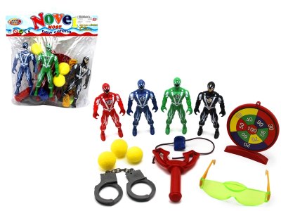 4PCS SUPER WARRIORS SET W/LIGHT & ACCESSORIES - HP1062725
