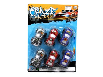 6只装回力越野车 红银蓝3色混装 - HP1063383