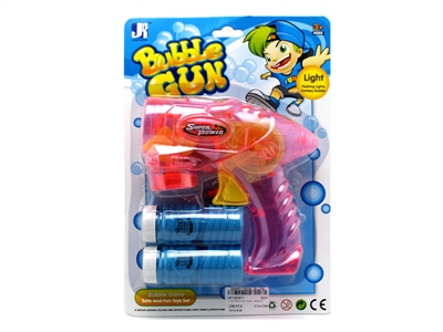 FRICTION BUBBLE GUN W/LIGHT YELLOW/BLUE (TRANSPARENT) - HP1063811