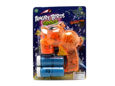 FRICTION BUBBLE GUN W/LIGHT RED/ORANGE (TRANSPARENT) - HP1063814