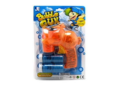 FRICTION BUBBLE GUN W/LIGHT RED/ORANGE (TRANSPARENT) - HP1063816