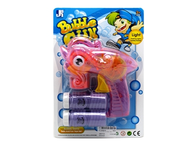 FRICTION OCTOPUS BUBBLE GUN W/LIGHT PINK/GREEN (TRANSPARENT) - HP1063818