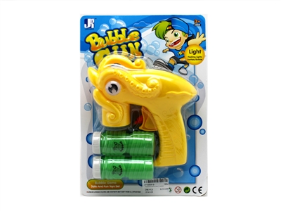 FRICTION OCTOPUS BUBBLE GUN W/LIGHT YELLOW/GREEN  - HP1063819