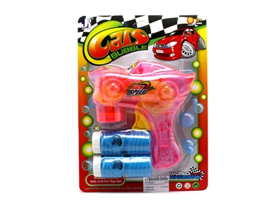 FRICTION BUBBLE GUN W/LIGHT PINK/ORANGE (TRANSPARENT) - HP1063821