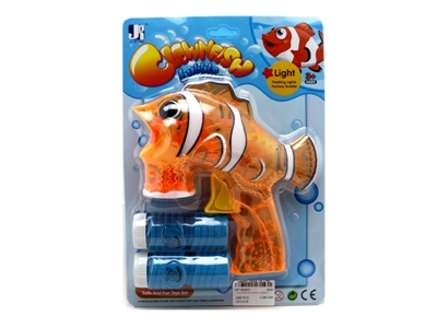 FRICTION BUBBLE GUN W/LIGHT RED/ORANGE (TRANSPARENT) - HP1063827