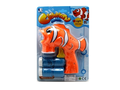 FRICTION BUBBLE GUN W/LIGHT BLUE/ORANGE  - HP1063828