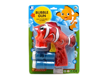 FRICTION BUBBLE GUN W/LIGHT RED/ORANGE (TRANSPARENT) - HP1063829