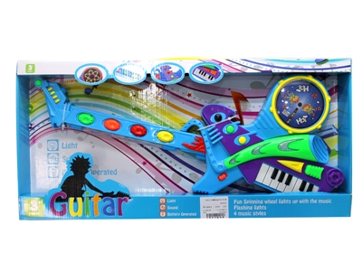 ELECTRONIC GUITAR W/LIGHT & MUSIC BLUE - HP1065203