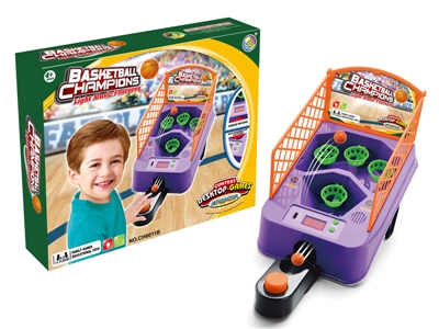 B/O BASKETBALL DESKTOP-GAMES 2PCS W/LIGHT & MUSIC & SCORE INDICATOR - HP1065256