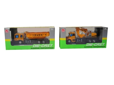 1:60灯光音乐回力合金模型 工程车 12PCS 2款混 - HP1065365