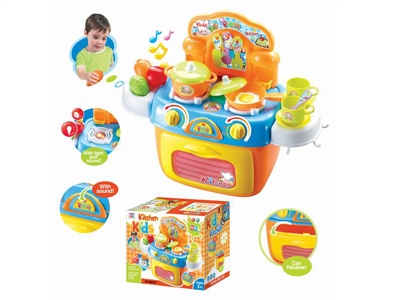 KITCHEN SET W/LIGHT & SOUND YELLOW/BLUE - HP1065961