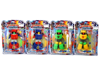 TRANSFORMABLE ROBOT YELLOW/GREEN/RED/BLUE 4ASST - HP1066009