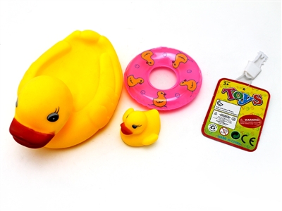 VINYL DUCK W/SWIM RING & WHISTLE - HP1066196