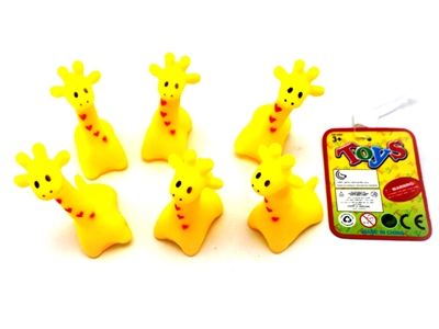 VINYL GIRAFFE W/WHISTLE 6PCS - HP1066199