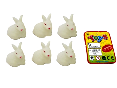 VINYL RABBIT W/WHISTLE 6PCS - HP1066202