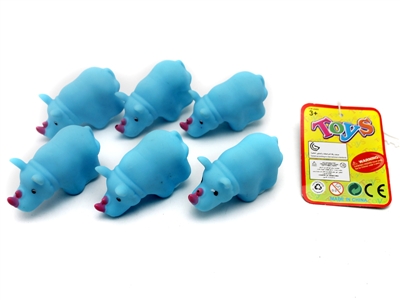 VINYL RHINOCEROS W/WHISTLE 6PCS - HP1066208