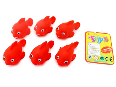 VINYL RED FISH W/WHISTLE 6PCS - HP1066210