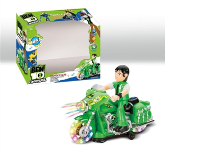 BEN10明轮电动万向音乐灯光摩托坐人 - HP1066602